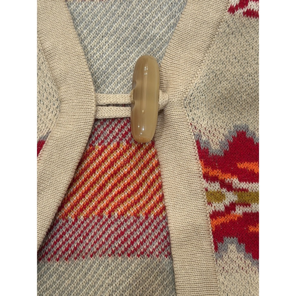Pendleton Men's Medium Vintage Linen‎ Cotton Southwestern Toggle Cardigan - Picture 5 of 8